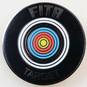 W032 - World Archery Silver Target Award Black