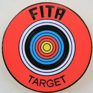 W028 - World Archery Gold Target Award Red